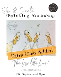 Image 1 of The Waddle Line - Quirky Duck Painting Workshop at Retford 