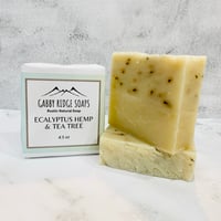Image 1 of Eucalyptus Hemp & Tea Tree Natural Therapeutic Handmade Rustic Soap