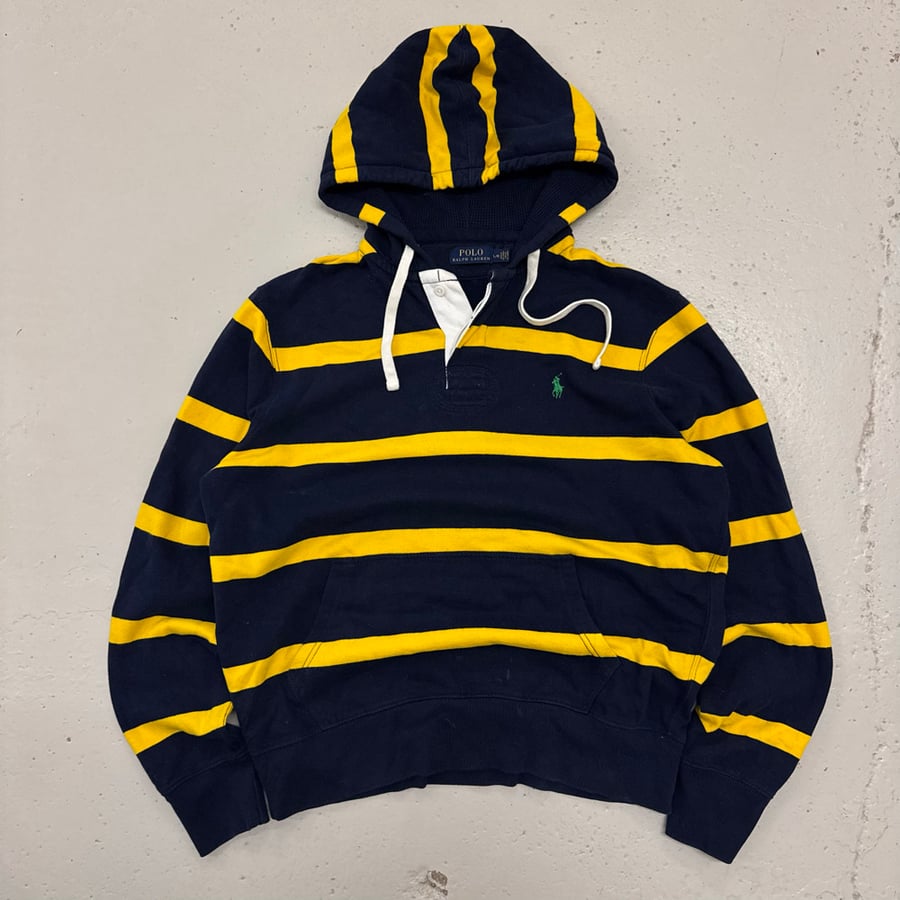 Image of Ralph Lauren 1/4 Button Up Hoodie, Size Large