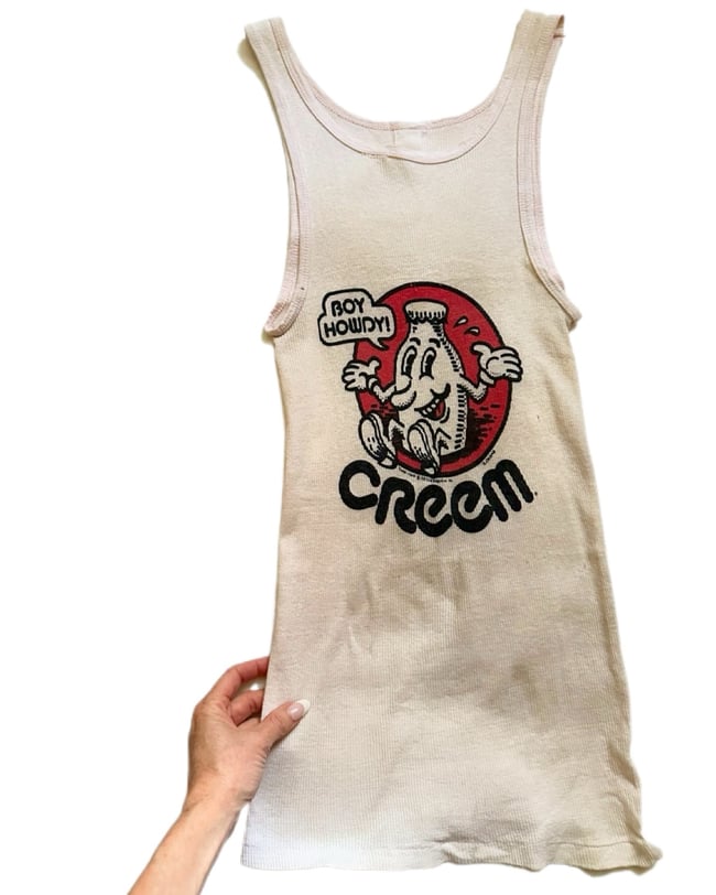 70s CREEM Magazine ribbed tank top