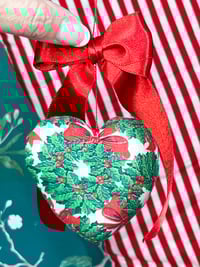 Image 2 of My Heart To Yours Ornament Vintage Wreath