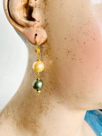 Image 1 of DOUBLE PEARL EARRING