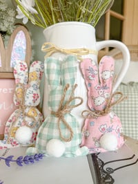 Image 1 of SALE! Fabric Bunnies (Set or Singles)