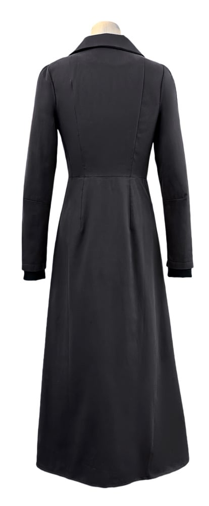 McClearon Jacket- black asymmetrical Zip Trench jacket/Dress