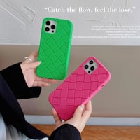 Image 15 of Luxury Woven Pattern Tpu Phone Case for iPhone 15 14 13 12 11 Pro Max Soft Silicone Rubber Back Cove
