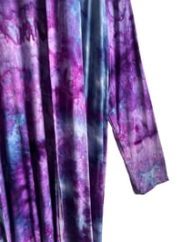 Image 8 of 2XL Jersey Knit Cardigan in Purple Haze Ice Dye