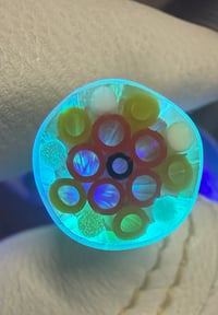 Image 1 of Yellow and glow in the dark striped UV 