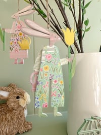 SALE! Mr & Mrs Floral Bunny Decorations ( Set of 2 )