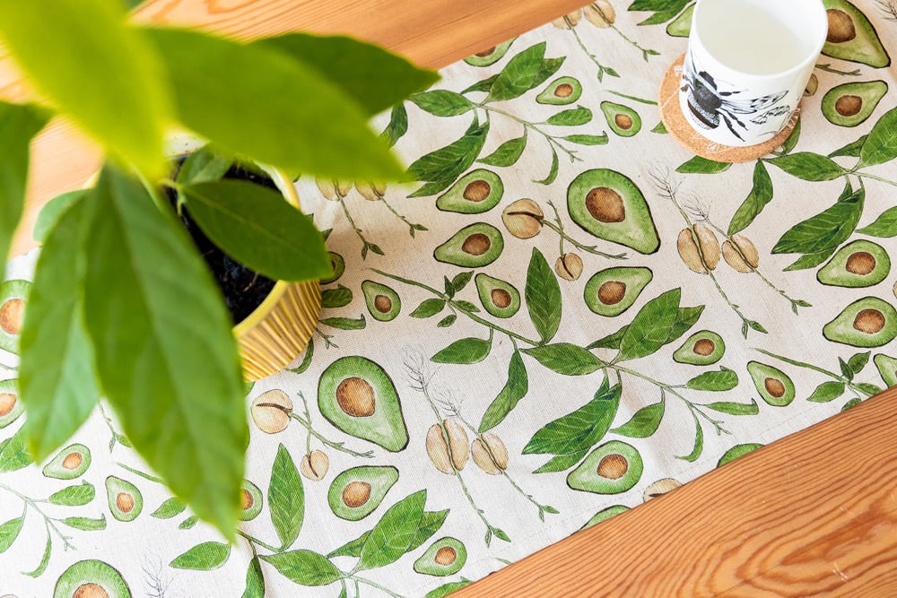 Image of Avocado table runner