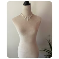Image 3 of Freshwater Pearls Polished Quartz and Chestnut Brown Leather