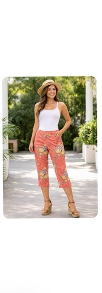 Image 4 of New Sz 6 David Sport Floral Capri #713*12