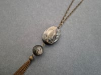 Image 7 of Sautoir pompon mica et bronze