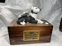Image 11 of Handmade Custom Engraved Pit Bull Urn For Ashes Pet Portrait To Your Photos