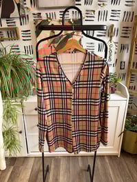 Image 1 of Plaid one piece sexy lounger