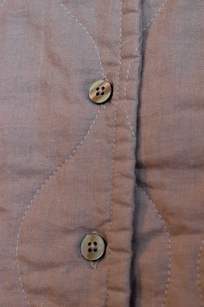 Image of Linen Dusty Pink Stitched Gilet 