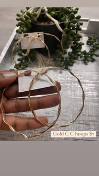 Gold C C hoops
