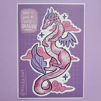 Image 4 of Cute Dragon - A6/A5 vinyl sticker