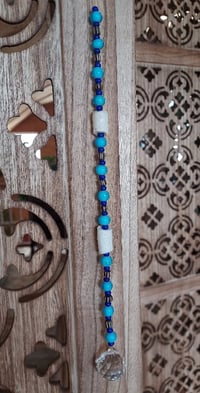Image 2 of 13 inch Blue Glass Bead Suncatcher