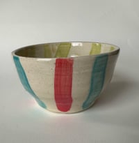 Image 1 of Red and blue Striped bowl