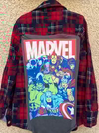 Children’s Red/Navy/White Flannel Shirt Marvel