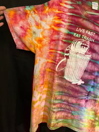 Image 2 of XL Live Fast Eat Trash Raccoon shirt