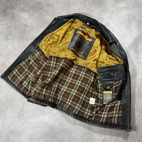 Image of 1990s Bomb Boogie Heayweight Leather Jacket, Size Large