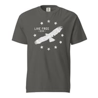 Image 1 of LIVE FREE 1776-  Distressed Unisex garment-dyed heavyweight t-shirt