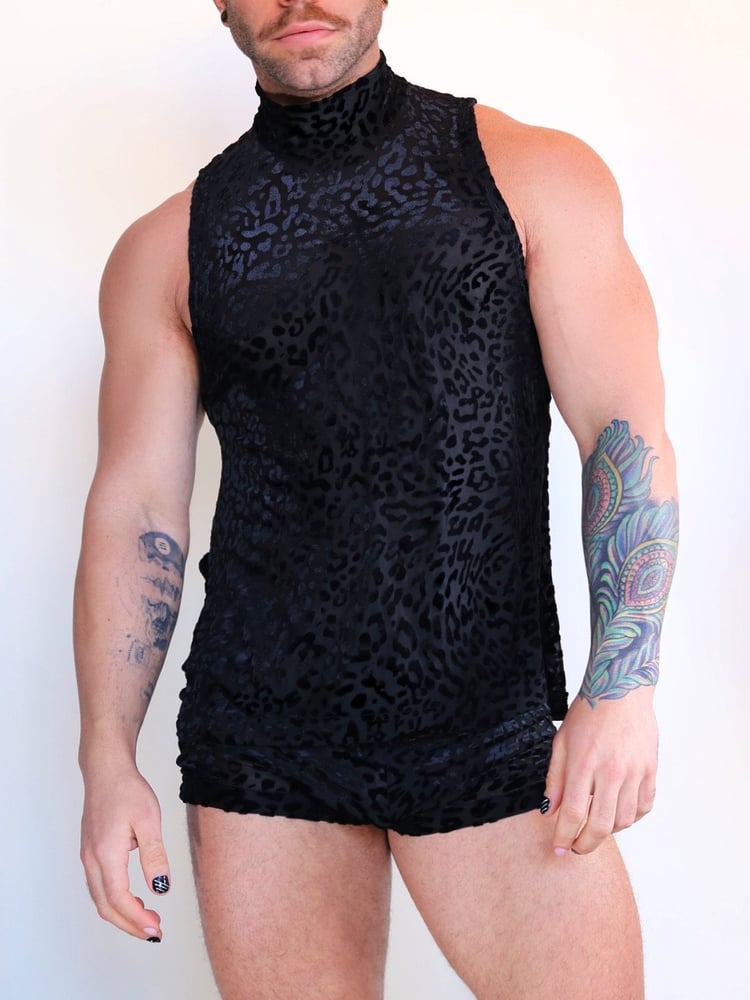 Image of THE PARTY ANIMAL TURTLENECK MUSCLE SHIRT