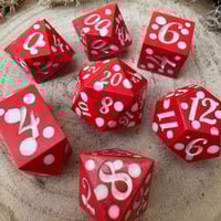 Image 3 of Handmade Mushroom Dice Set | Set 1 White Ink