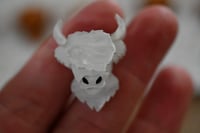 Image 3 of Harper the Highland Cow pin - white ripple
