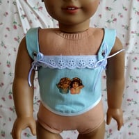 Coquette girls corset in baby blue
