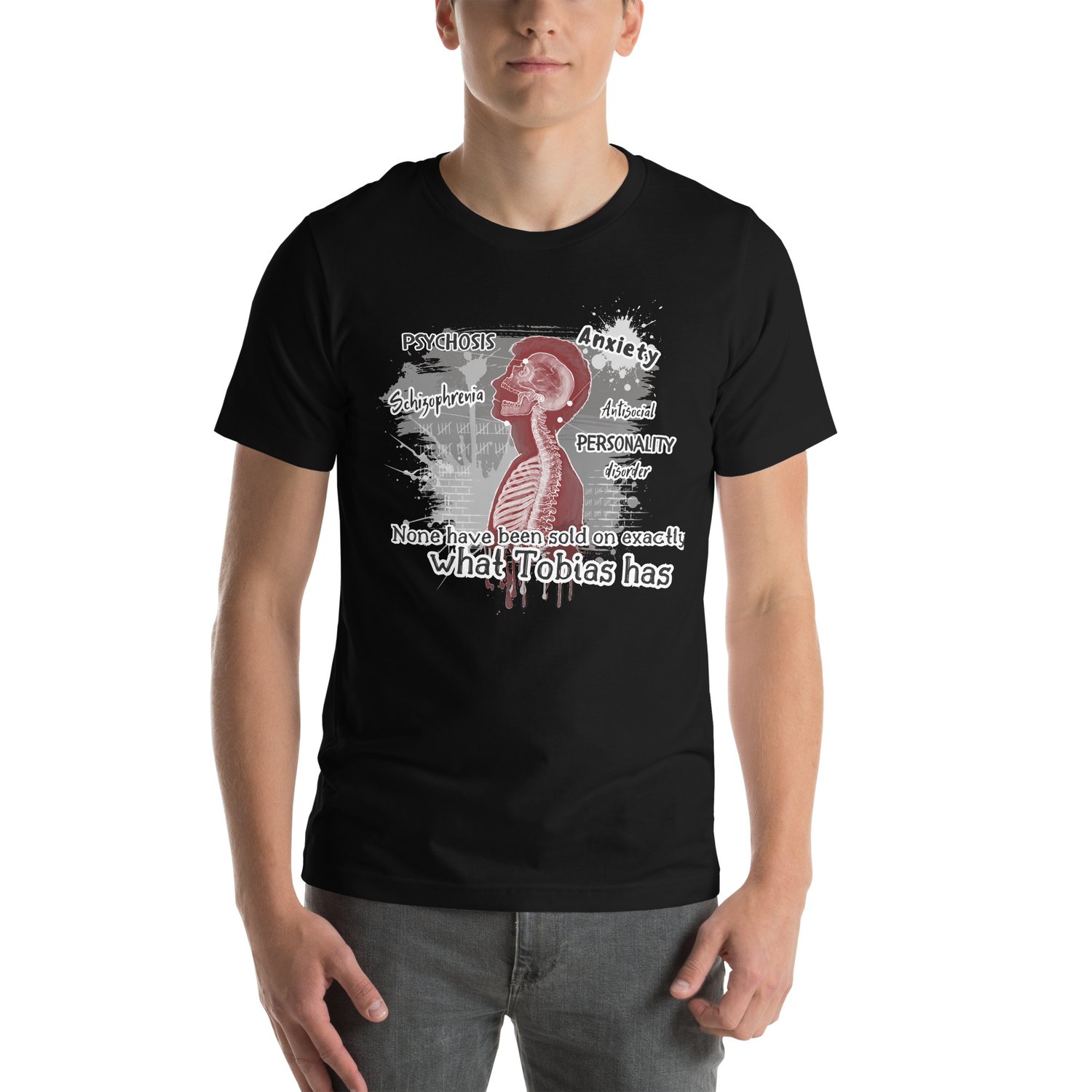 Image of Officially licensed Leigh Rivers Psychotic obsession Tobias Unisex t-shirt