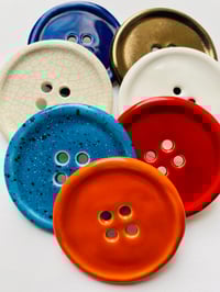 Image 1 of Large Ceramic Button Brooch