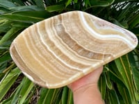 Image 5 of Large Banded Orange Calcite Crystal Bowl #2778