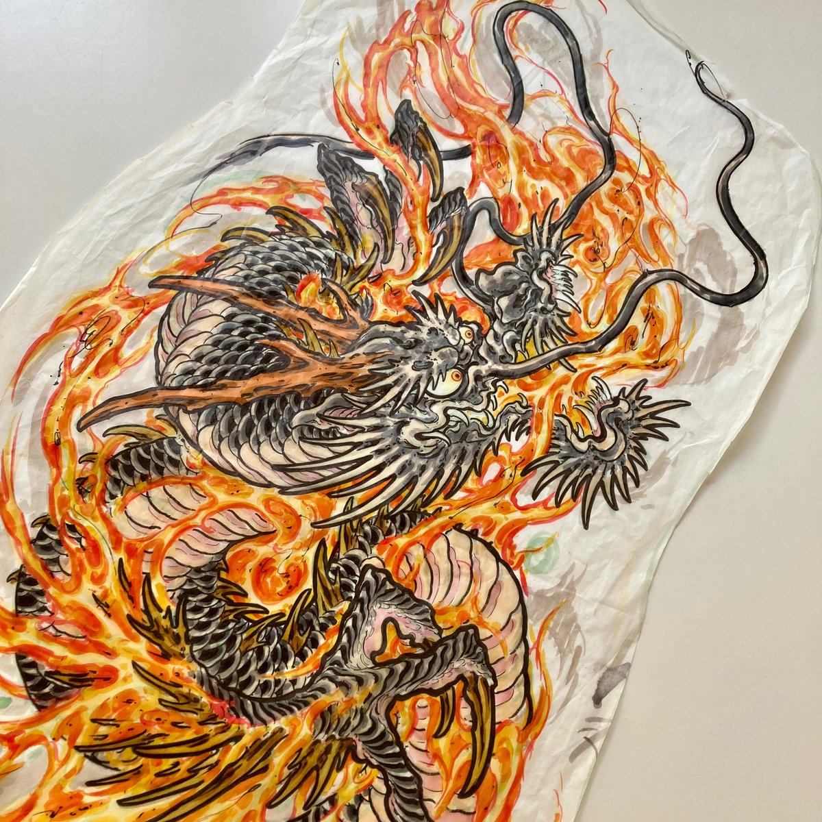 Fire Dragon 17”x33”