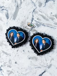 Image 1 of X-Files Earrings (Dangly or Fingernail Posts)
