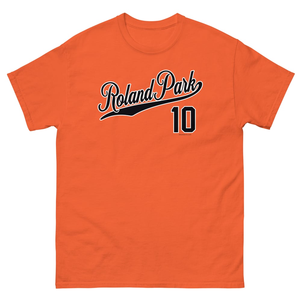 Image of Roland Park Baltimore T-Shirt 21210 Mens (Orange)