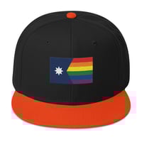 Image 7 of Minnesota Rainbow Pride Flag (6 Stripe) Ballcap