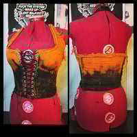 Image 3 of Frayed denim halterneck S/M