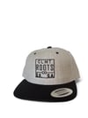 Heather grey two tone square logo SnapBack 