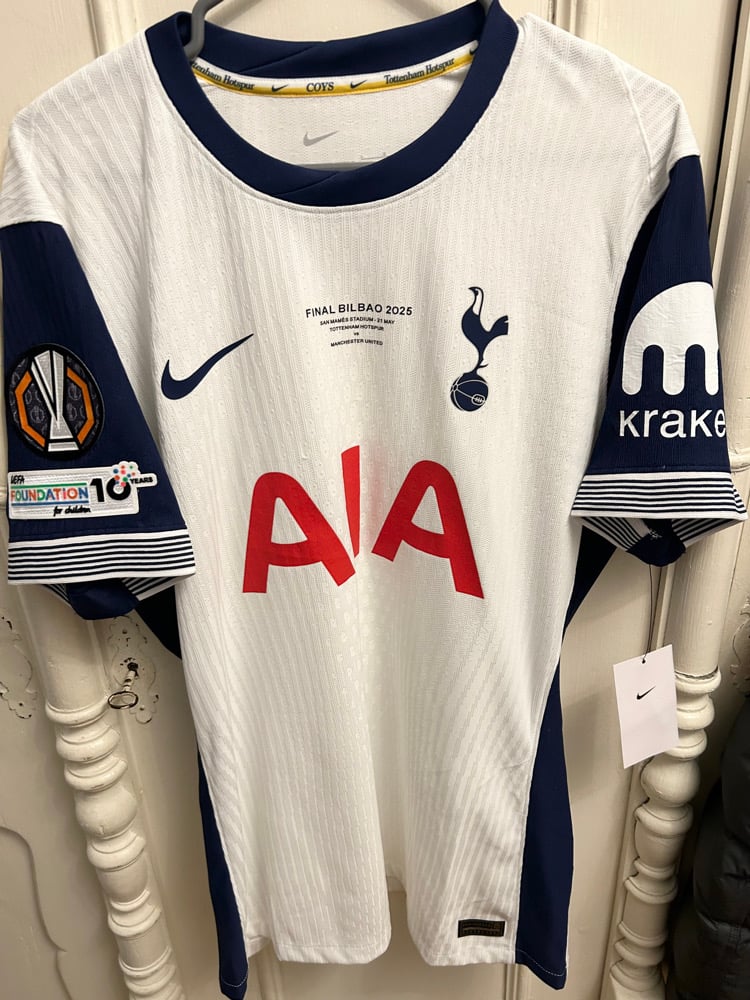 Image of Tottenham Hotspur “VAN DE VEN 37” Vaporknit 2024/25 Europa Final Home Shirt (L)
