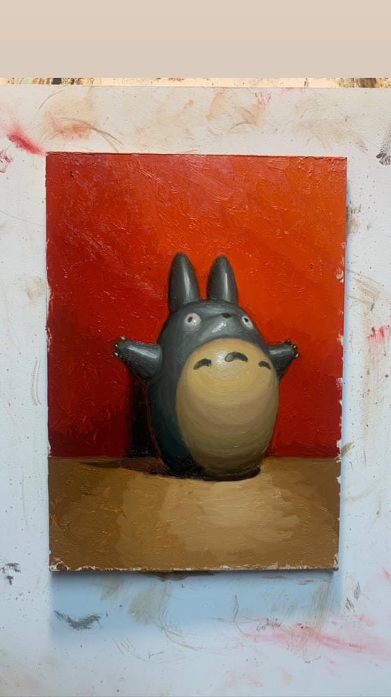 Image of Chu Totoro - Original Oil Painting 