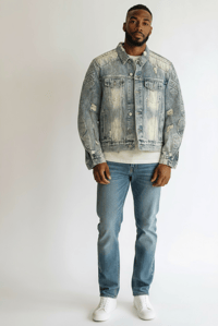 Image 1 of Blouson Biker Blue