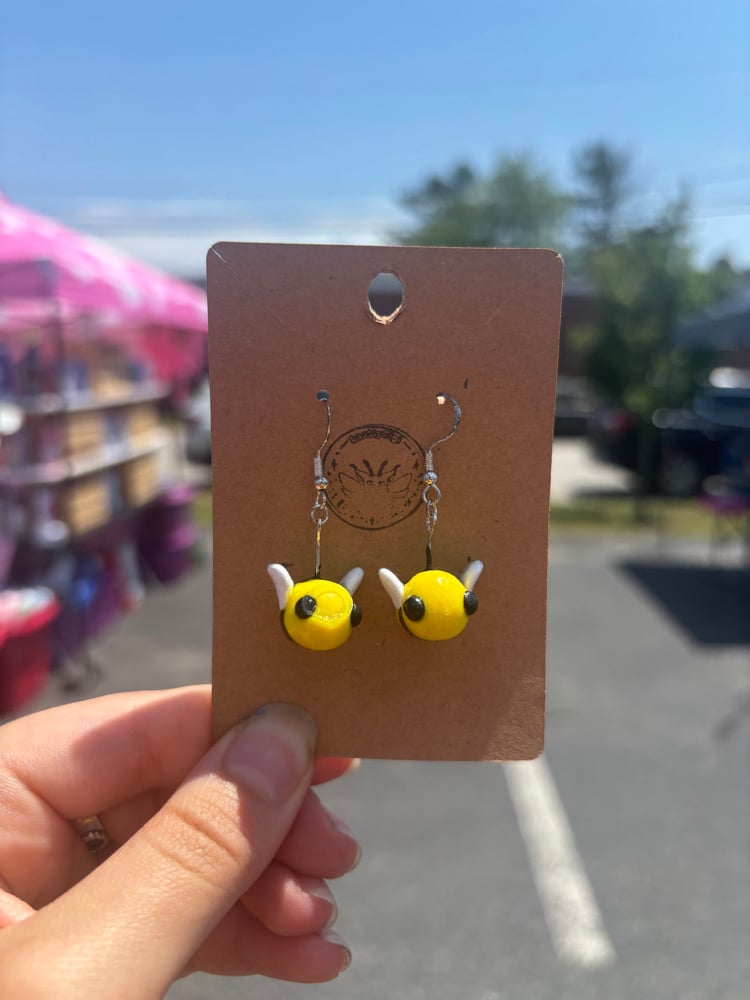 Image of Bumble Bee Hook Earrings