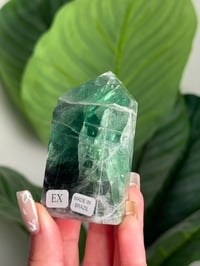 Image 2 of LIME GREEN RAINBOW FLUORITE TOWER -BRAZIL- C