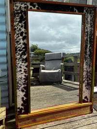 Image 1 of Full Length Rimu & Cowhide Mirror
