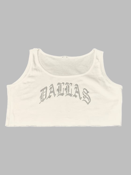 Image of DALLAS CRYSTAL TANK TOP (WHITE)
