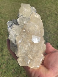 Image 5 of Gemmy Calcite On Druzy Quartz Matrix #1947