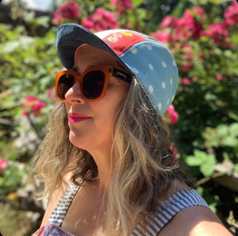 Image of INDIE JONES cap //  Sunshine Gang -x- a Panel Hat made from Repurposed textiles