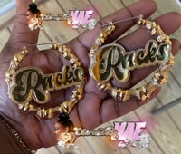 Name hoop earrings 